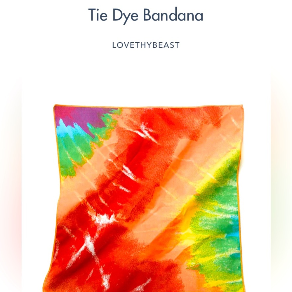 Love Thy Beast Pet Dog Bandana TieDie Summer Gift ideas , beach day, pool party